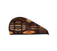 SamLng Gorro seco de terciopelo coral con imagen de bodega de vino tinto, perfecta para el hogar, viajes, fiestas en la piscina, playas, baños y mucho más