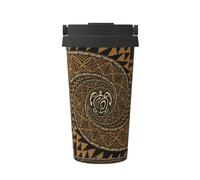 SamLng Hawaiana Tapa Honu Turtle Carry Taza de café aislada - con asa, vaso de viaje de alta capacidad para el hogar, la oficina y sobre la marcha