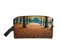 SamLng Hello Autumn - Neceser de viaje con estampado de otoño, bolsa de maquillaje para hombres y mujeres, organizador portátil para uso diario, blanco, talla única