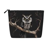 SamLng Late Night Owl - Organizador multiusos para artículos de tocador reutilizable con bolsa de cremallera, color negro, talla única, negro, talla única, negro, One Size