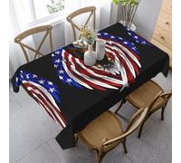 SamLng Mantel rectangular con estampado de águila patriótica de la bandera de Estados Unidos, lavable, decoración clásica de cocina para mesa de comedor, mesa y manteles de fiesta