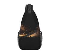 SamLng Mochila unisex con estampado de fruta de limón, bolsa cruzada duradera, mochila ligera para viajes y senderismo, Arena negra dorada, Talla única