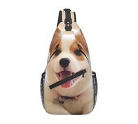 SamLng Mochila unisex con estampado de perro pop art pug, bolsa cruzada duradera, mochila ligera para viajes y senderismo, Acostado con la lengua afuera del perro, Talla única