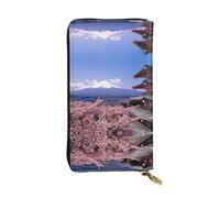 SamLng Monte Fuji - Cartera larga de piel con estampado de Japón, moderno, personalizado y duradero