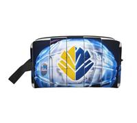 SamLng Neceser de viaje con estampado artístico de hockey sobre hielo, bolsa de maquillaje para hombres y mujeres, organizador portátil para uso diario, blanco, talla única