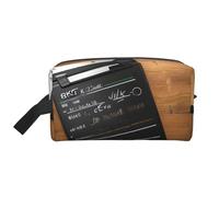 SamLng Neceser de viaje con estampado de tablillas de películas, bolsa de maquillaje para hombres y mujeres, organizador portátil para uso diario, blanco, talla única