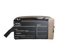 SamLng Neceser de viaje grande - Diseño completo de tablilla de películas, organizador de artículos de aseo portátil, bolsa multiusos para maquillaje, blanco, talla única, Blanco, One Size