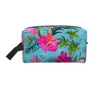 SamLng Neceser de viaje grande - Hello Hawaii diseño de impresión completa, organizador portátil de artículos de tocador, bolsa multiusos para maquillaje, Blanco, Talla única
