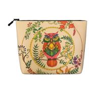 SamLng Owl Beliefs - Organizador de baño multiusos - Cáñamo de imitación - Estuche de maquillaje reutilizable con bolsa de cremallera, color negro, negro, One Size