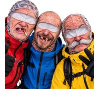 SamLng Pasamontañas esquí anciano cara realista impreso 3D balaclava cobertura completa cara y cuello, diseño envolvente ajustado cortavientos, equipación invierno exterior aventuras