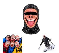 SamLng Pasamontañas esquí anciano cara realista impreso 3D balaclava cobertura completa cara y cuello, diseño envolvente ajustado cortavientos, equipación invierno exterior aventuras