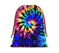 SamLng Pequeña bolsa de regalo con cordón, estilo teñido anudado de tribu exótica, perfecta para Navidad, vacaciones y recuerdos de fiesta, bolsas de dulces y bolsas de golosinas