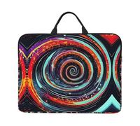 SamLng Space Spiral Cosmic - Maletín para portátil de 14 pulgadas, con asa de transporte y bolsillo para accesorios