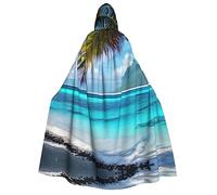 SamLng Tahití Beach - Capa con capucha para adultos, ideal para cosplay, Navidad, bailes de máscaras, Halloween, fiestas de carnaval de Pascua