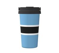 SamLng Taza de café aislada con diseño de bandera de Botswana, con asa, vaso de viaje de alta capacidad para el hogar, la oficina y sobre la marcha