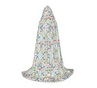 Samlng The Nature Wildlands - Capa con capucha con patrón de actividades silvestres, ideal para fiestas temáticas de Jedi, magos y magos, bailes de máscaras, Halloween, Pascua, carnaval