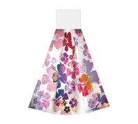 SamLng Toallitas de manos de terciopelo coral con estampado de flores hawaianas, paños de limpieza absorbentes para cocina, baño, sala de estar y uso al aire libre