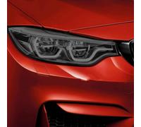 SamLng Vinilo Faros Para BMW M3 F80 M4 F82 F83 CS Para Coupé 2014-2019 2 piezas Película TPU para faros delanteros Adhesivo transparente negro