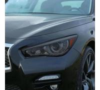 SamLng Vinilo Faros Para Q50 2014-2024 2 Piezas Película protectora para faros delanteros de coche Adhesivo TPU negro transparente