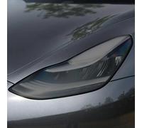 SamLng Vinilo Faros Para Tesla Para Model 3 2017-2024 2 piezas Película protectora para faros delanteros y traseros Protección TPU transparente Pegatina negra