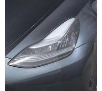 SamLng Vinilo Faros Para Tesla Para Model Y 2020-2023 2 piezas de película protectora para faros delanteros y traseros, TPU transparente, pegatina negra