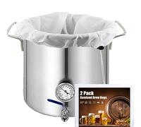 Samlomi 2 bolsas de filtro, 40 x 45 cm y 60 x 80 cm, vienen con cuerda, malla fina, reutilizables, para todas las cervezas de cereales, prensa de vino, cordón, en una bolsa, 250 micras