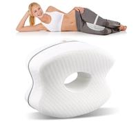 Samlonge Almohada Piernas Dormir, Almohadas Ortopédicas para Las Rodillas Cojín Ergonómico Dormir de Lado Dormir de Lado con Espuma Viscoelástica Banda Elástica Fija Almohada Rodillas para Dormir