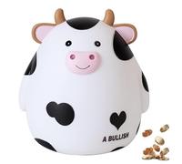 Samlonge Hucha de Vaca, Hucha Grande en Forma de Vaca, huchas en Forma de Vaca de Vinilo, Irrompible y Bonita, Caja de Monedas para Niños, Niñas, Adultos Regalo de Cumpleaños Fiestas(Blanco)