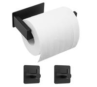 Samlonge Portarrollos Papel Higiénico, Toalleros de Baño sin Taladro, 2 Piezas de Ganchos Adhesivos, Acero Inoxidable Toallero Adhesivo, Soporte Papel Higiénico, Accesorios para Baño, Cocina