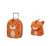 Sammies by Samsonite - Mochila infantil XS, 45 cm, 23 L y Mochila infantil S, 28 cm, 7,5 L - Set de viaje infantil Tiger Toby