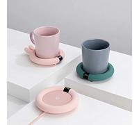 SAMNATE Calentador de tazas de café (adaptador incluido) Gadget delgado para taza de café, té, bebida, bandeja calentadora, almohadilla para tazas, bonito regalo, 220 V (verde)