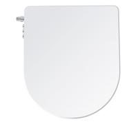 SAMODRA Asiento para inodoro Forma O Bidet con cierre suave, taza de inodoro con función de lavado de caderas, lavado femenino y auto-limpieza (Forma D - Botón)