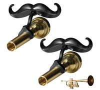 Samorillo Bigote con clip para trompetas y trombones, incluye funda protectora, se adapta a todas las boquillas de vástago pequeño, accesorio perfecto para músicos jóvenes, boquilla no incluida