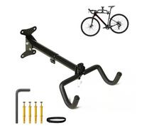 Samos® Soporte Bicicletas Pared Plegable - Colgador de Bicicleta de Universal con Ganchos Revestidos y Estructura de Acero - Soporte Pared Bicicleta Ajustable para Montaña, Carretera o Paseo