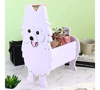 Samoyed Dog Planter Plant Pots Animal Shaped Cartoon Planter Succulent Plant Container Holder Art Storage Pot for Indoor Outdoor Garden Decoration