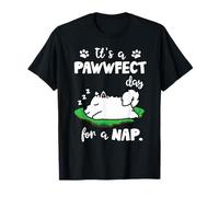 Samoyed Dog Sleep It's A Pawwfect Day For A Nap Puppy Lovers Camiseta