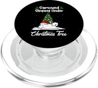 Samoyed My Dog Sleeping Under Christmas Tree Puppy Xmas PopSockets PopGrip para MagSafe