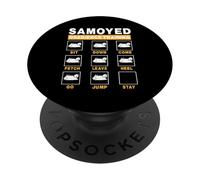 Samoyed Obedience Training Dog Guide To Trainer Funny Puppy PopSockets PopGrip Adhesivo