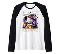 Samoyed Witch Dog Halloween and Fall Is My Favorite Color Camiseta Manga Raglan