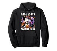 Samoyed Witch Dog Halloween and Fall Is My Favorite Color Sudadera con Capucha