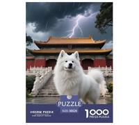 Samoyedes 1000 Piezas Rompecabezas Mascotas Lindas Rompecabezas Familiar para Adultos Y Niños Rompecabezas Europeo para Adultos 38x26cm/1000pcs
