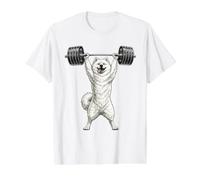 Samoyedo Dog Enthusiast Arctic Breed Design Snow Dogs Fur Camiseta gráfica económica, Hombre, Blanco, L