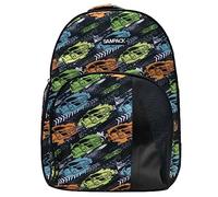 SAMPACK-MP, Mochila Escolar, Mochila Infantil con Bolsillo Exterior, Material Poliéster, Bolsillos Laterales de Rejilla, Asas Acolchadas, Uso Escolar, Diseño Dinosaurios, Medidas: 43x35x21 cm