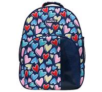 SAMPACK-MP, Mochila Escolar, Mochila Infantil con Bolsillo Exterior, Material Poliéster, Bolsillos Laterales de Rejilla, Asas Acolchadas, Uso Escolar, Diseño Corazones, Medidas: 43x35x21 cm