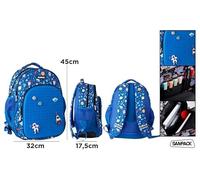 SAMPACK-MP, Mochila Infantil, Mochila Escolar para Niños, con Bolsillos Laterales y Frontales, Correa de Pecho, Respaldo Ergonómico, Ideal para Vuelta al Cole, con Diseños Divertidos