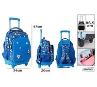 SAMPACK-MP, Mochila Infantil, Mochila Escolar para Niños, con Bolsillos Laterales y Frontales, Correa de Pecho, Respaldo Ergonómico, Ideal para Vuelta al Cole, con Diseños Divertidos