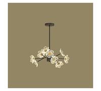 Sample Nordic Lamps Living Room Atmosphere Bedroom Restaurant Flower Net Red Lamp Decor LED Chandelier (9headblack70cm Steplessdimming)