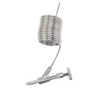 Sampling Valve Coil Defoamer 304 Stainless Steel Beer Wine Brewing Sampling Coil Defrother for Home Brew Fermenter Accessory