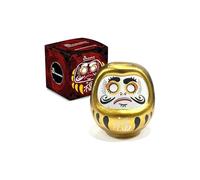 Samsara - Amuleto japonés original de Daruma de la suerte de porcelana | colorea el ojo y desea un deseo, para hombres, mujeres y niños (oro - éxito)