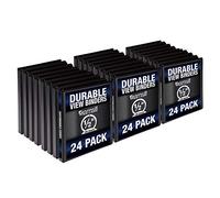 Samsill Carpeta duradera de 0.5 pulgadas, carpeta negra de anillos redondos, carpeta transparente personalizable, paquete de 24, carpeta negra de 3 anillos, carpeta de media pulgada